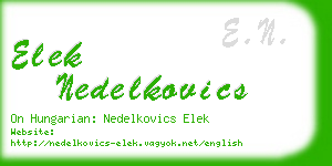 elek nedelkovics business card